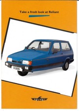 Reliant Rialto & Robin 1990-1991 UK Market Foldout Sales Brochure LX, SE & Van