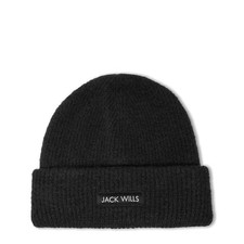 JACK WILLS ~ AUTHENTIC ~ BEANIE HAT ~ BLACK~  RIBBED ~  ONE SIZE~ PURE QUALITY*