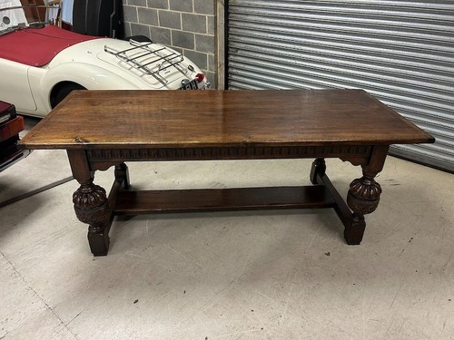 Antique solid oak refectory - antique,
