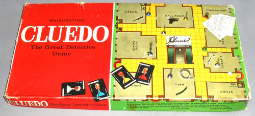 Cluedo board game waddingtons - board,