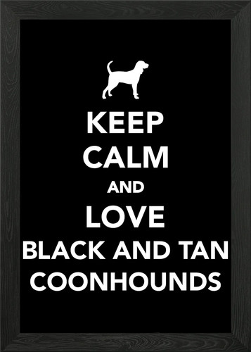 Black and tan coonhound framed - tan,