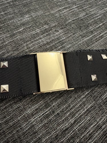 Wide elastic waist belt - elastic, black