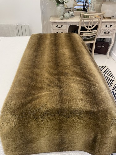 Oka faux fur throw grizzly - oka,