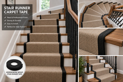 Stair runner carpet edging - &,