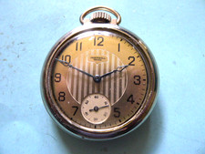 Ingersoll Yankee Chromed Open Front Pocket Watch..  Art Deco Dial.. ..TLC.