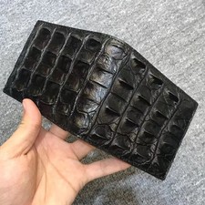 BLACK/Brown Genuine Alligator