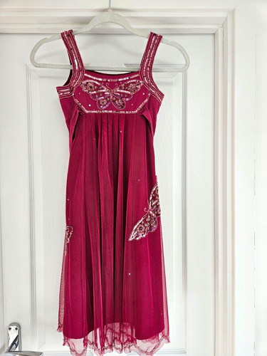 Monsoon burgundy sequin beaded - monsoon,