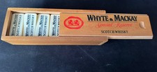RARE SET WHYTE & MACKAY ( SPECIAL RESERVE ) SCOTCH WHISKY DOMINOES IN WOODEN BOX