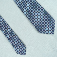 Drakes Tie Mens Blue Diamond