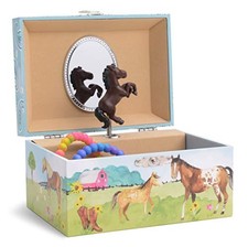 Jewelkeeper Musical Jewellery Box with Spinning Horse, Plays Home on the Range