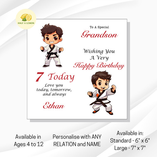 7th birthday card - card,