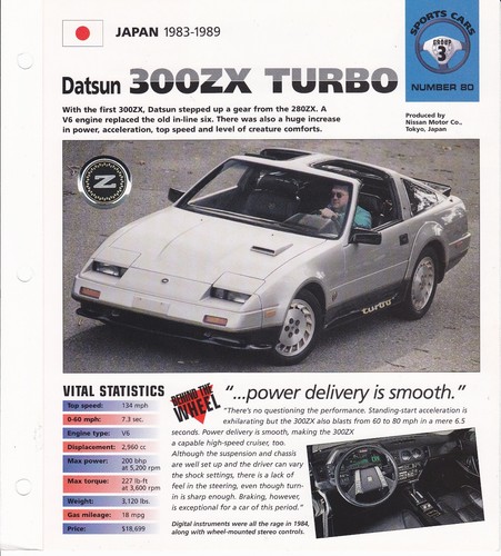 1983 1989 datsun nissan - datsun/nissan, 300zx