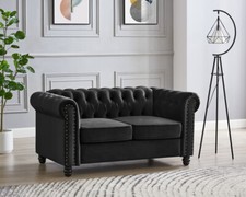 Velvet Sofa Chesterfield 2 3