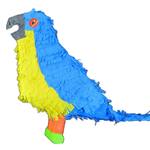 Blue macaw pinata birthday - macaw,