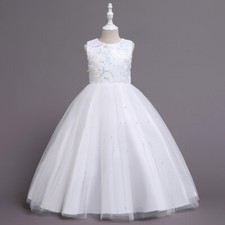 Kid Princess Dress Flower Girl Wedding Party Pageant Bridesmaid Tulle Gown