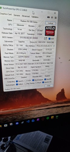 Used sapphire nitro - used, rx580