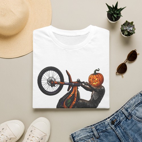 Pumpkin head motocross - head, rider