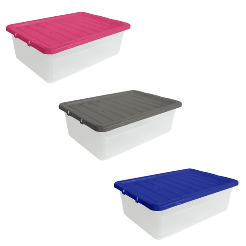 32l plastic storage boxes - storage, with