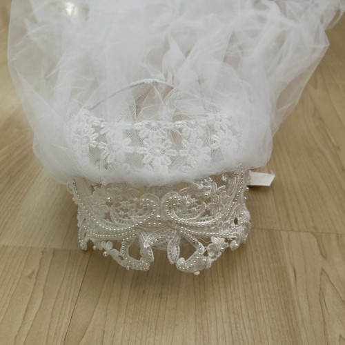 Knee length headpiece bridal - headpiece,
