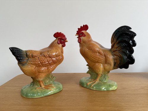 Vintage style ceramic rooster - style,