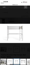 High Sleeper Single Bed White Habitat Brooklyn Frame And Mattress