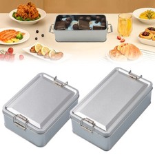 Tinplate Box Metal Storage Tins Tea Container Rectangular W/ Lids Cookie Contain