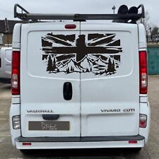 1x Union Jack Car/Van Decal Compatible with Vauxhall Vivaro Vinyl Graphics v2