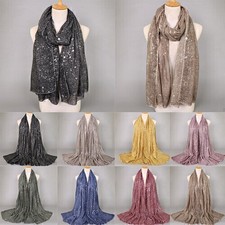 Ladies Silver Viscose Scarf