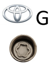 Toyota Locking Wheel Nut Master Security Key letter G With 17mm Hex