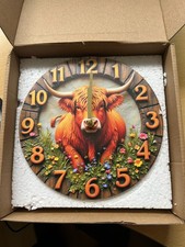 Highland Cow Design Wall Clock