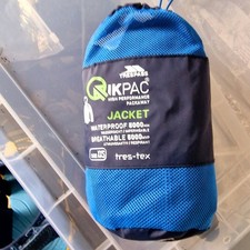 Trespass Child's Quikpac Waterproof Breathable Hooded Packable Jacket Coat