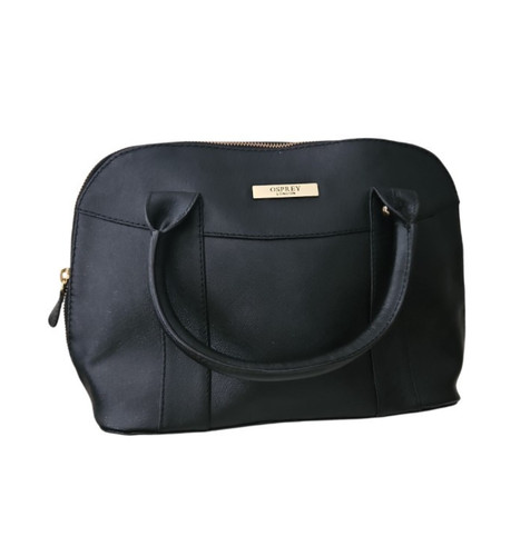 Osprey black leather - black, handbag