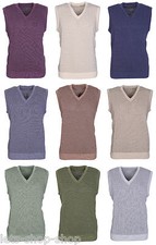 Mens V Neck Sleeveless Jumper Gents Tank Top Sweater Slipover Pullover Size M-XL