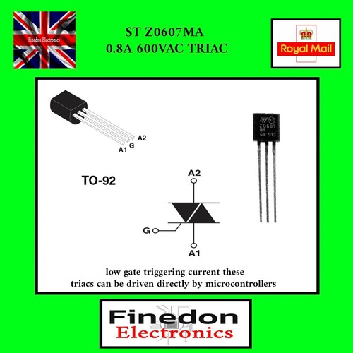 Z0607ma triac 8a 600vac - st,