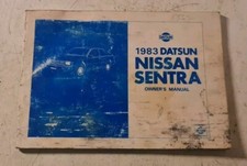 Nissan Datsun B11 Sentra (Sunny) US And Canada Spec Owners Manual 1983