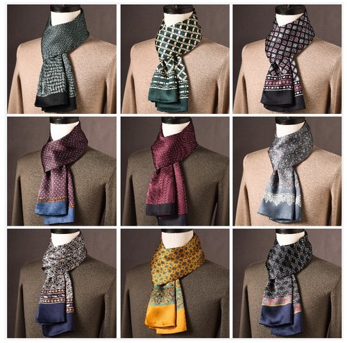 100 silk men scarf long - silk,