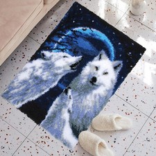 Wolves Latch Hook Rug Kit