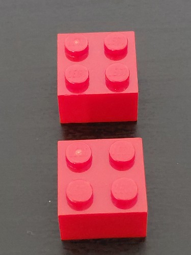 Lego brick 2x2 - , bright