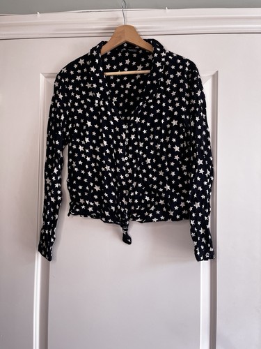 Zara navy star print tie - navy,