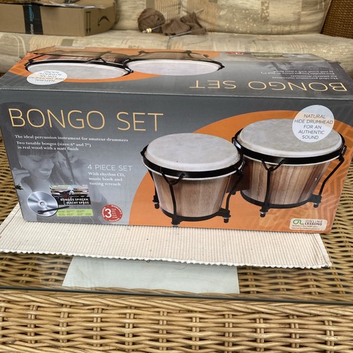 Bongo set wooden - wooden, drumming