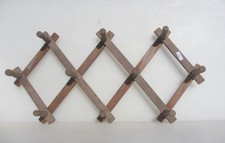 Vintage Wooden Coat Rack Hooks