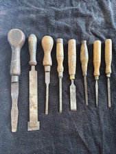 8 x Vintage Wood Chisels