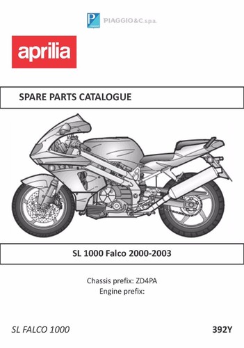 Aprilia parts manual book - , sl