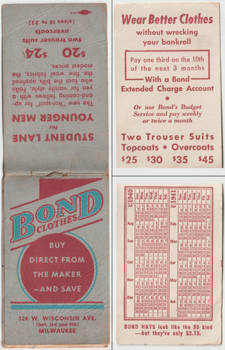 1940 bond clothing - bond, store