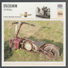 1944 Excelsior 100 Welbike WW2 Scooter Bike British Motorcycle Photo Spec Card
