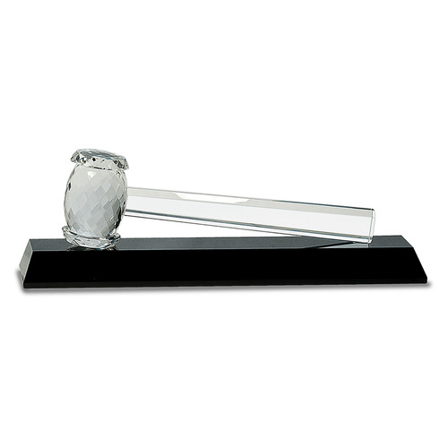 Crystal gavel base - crystal, with