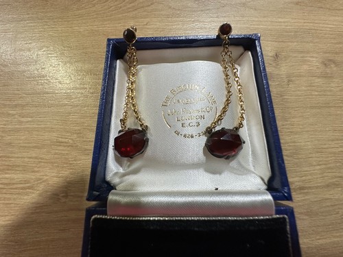 Vintage pair garnet style - vintage,