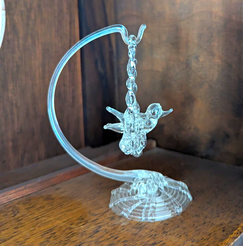 Vintage hand blown spun glass - blown/spun,