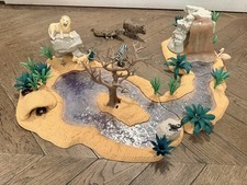 Schleich Watering Hole Safari Rare Incomplete 42321 PLUS Schleich rhino & croc