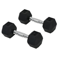 HOMCOM Hexagonal Dumbbells Kit
